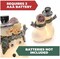 Christmas Snowman Decorations Resin Snowman Lighted Christmas Decorations LED Holiday Light Up Snowman Indoor Festive Fibre Optic Decorations Indoor Glowing Snowman Couple